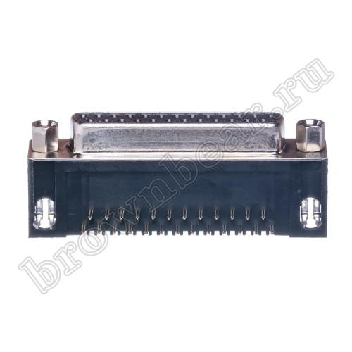 Разъем D-SUB 25 контактов, гнездо на плату, прямой угол  9.4мм DRB-25FB фото 2
