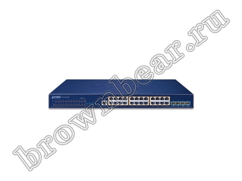 SGS-6310-24P4X Управляемый L3 стекируемый коммутатор Planet, 24 порта 10/100/1000Мбит/с, PoE 370Вт, 4 порта SFP+ 10Гбит/с фото 3