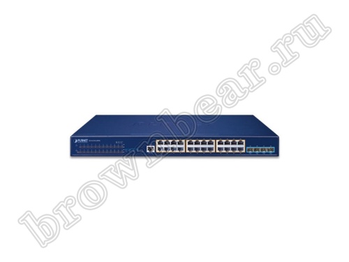 SGS-6310-24P4X Управляемый L3 стекируемый коммутатор Planet, 24 порта 10/100/1000Мбит/с, PoE 370Вт, 4 порта SFP+ 10Гбит/с фото 3