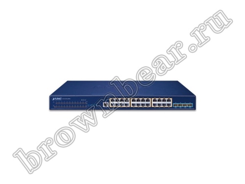 SGS-6310-24P4X Управляемый L3 стекируемый коммутатор Planet, 24 порта 10/100/1000Мбит/с, PoE 370Вт, 4 порта SFP+ 10Гбит/с фото 3