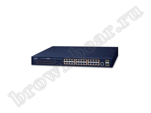 GS-4210-24P2S Управляемый L2/L4 коммутатор Planet, 24 порта 10/100/1000Мбит/с 802.3at PoE, 300Ватт, 2 порта SFP 100/1000Мбит/с
