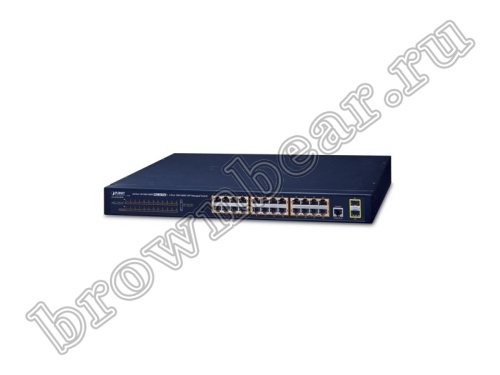 GS-4210-24P2S Управляемый L2/L4 коммутатор Planet, 24 порта 10/100/1000Мбит/с 802.3at PoE, 300Ватт, 2 порта SFP 100/1000Мбит/с