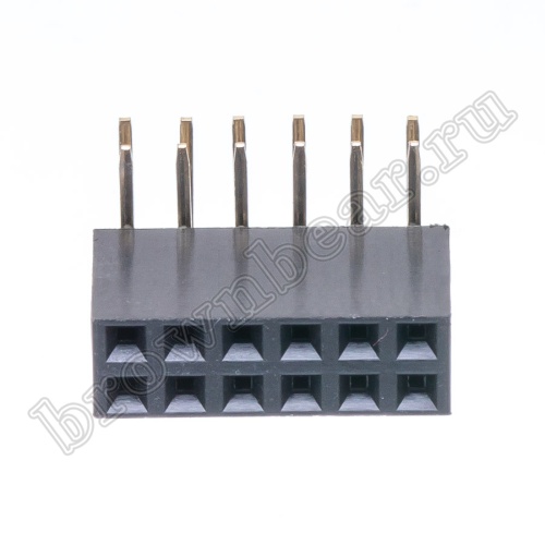 Разъем 2х 6(м) для пайки на плату прям угол фото 5