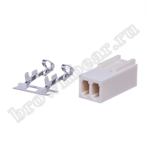 Разъем питания 2 контакта, гнездо на кабель, шаг 2.54 мм HU-2 фото 3