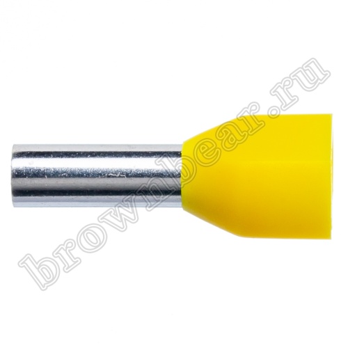 Кабельный наконечник штыревой втулочный изолированный НШВИ2 14 мм, под опрессовку на провод 6.0 мм², упаковка 100шт. TIC2-6.0-14 фото 2