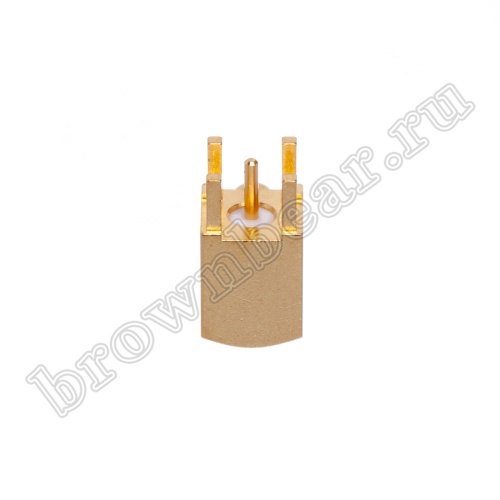 Разъем SMB вилка на плату, угловой, Amphenol, SMB1252B1-3GT30G-50 SMB-PR фото 5