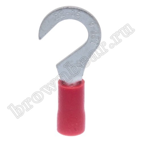 Клемма крюк тип "C" 6.4 мм на провод 0.5 - 1.5 мм², изолированная, кратно 100шт. TCI-1.25-6 фото 6
