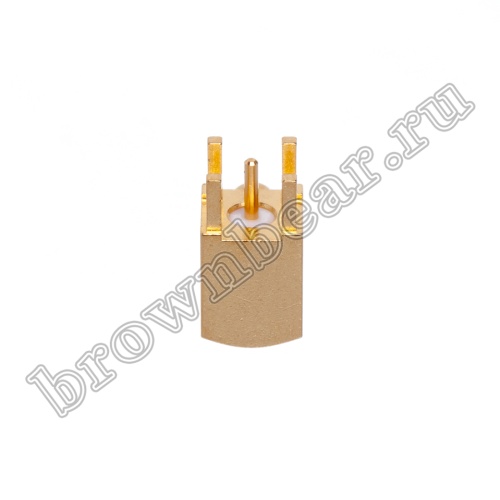 Разъем SMB вилка на плату, угловой, Amphenol, SMB1252B1-3GT30G-50 SMB-PR фото 4
