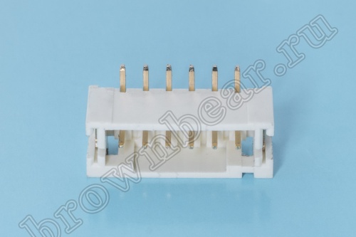 Разъем питания 6 контактов, вилка на плату, поверхностный монтаж, шаг 2.0 мм MW-6S фото 4