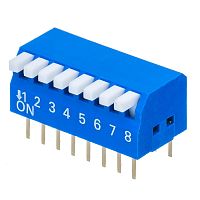 Переключатель Dip-Switch 8 контактных групп, пиано SWD3-8