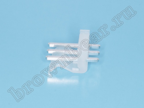 Разъем питания 3 контакта, вилка на плату, шаг 3.96 мм PWL-3 фото 6