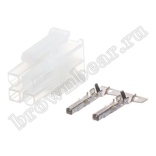 Разъем питания Mini-Fit 4 контакта, гнездо на кабель, шаг 4.2мм MF-4F/2