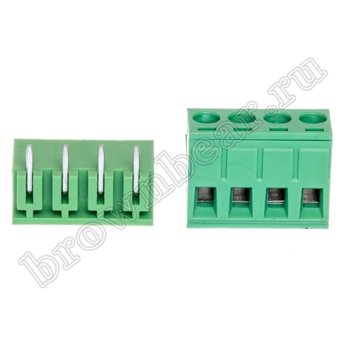 Клеммник винтовой провод-плата, 4 контакта, 5.0 мм, угловой TB-06RC фото 4