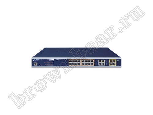 GS-4210-16P4C Управляемый L2/L4 коммутатор Planet, 16 портов 10/100/1000Мбит/с PоE, 200Ватт, 4 combo порта RJ-45/SFP 100/1000Мбит/с фото 2