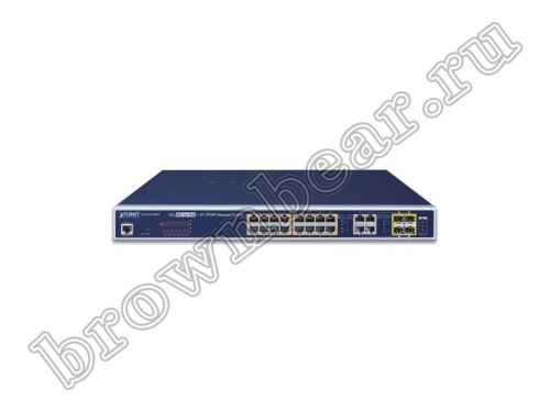 GS-4210-16P4C Управляемый L2/L4 коммутатор Planet, 16 портов 10/100/1000Мбит/с PоE, 200Ватт, 4 combo порта RJ-45/SFP 100/1000Мбит/с фото 2