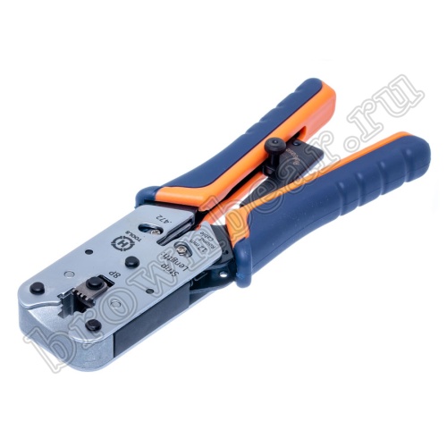 Пресс-клещи (кримпер) для обжима разъемов RJ-45, c храповым механизмом HT-L2182R
