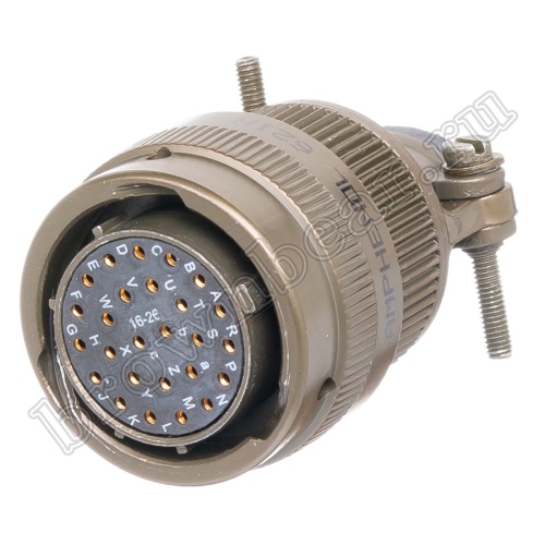 Разъём Amphenol серии 62IN, 26 контактов, розетка на кабель, тип 16, байонетный 62IN-16F-16-26S