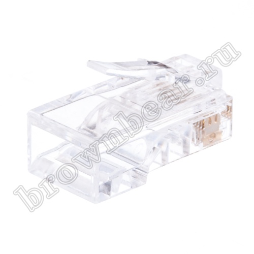 Разъём RJ-45 8P8C, для плоского кабеля, 3 зубца, тип Х TP-8P8C-S3 фото 3