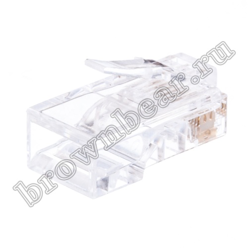 Разъём RJ-45 8P8C, для плоского кабеля, 3 зубца, тип Х TP-8P8C-S3 фото 2