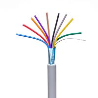 Кабель сигнальный коммуникационный 9 проводов, 26AWG, бухта 50м, экранированный, серый SIN YU
