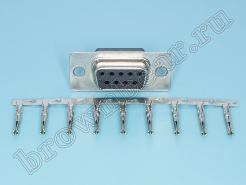 DC-9F Разъем D-SUB   9 контактов, гнездо на кабель, обжимные контакты фото 6
