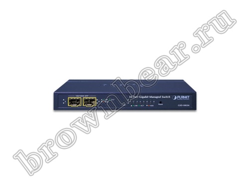 GSD-1002M Управляемый L2 коммутатор Planet, 8 портов 10/100/1000Мбит/с, 2 порта SFP 100/1000Мбит/с SFP, POE или 12в DC питание фото 3