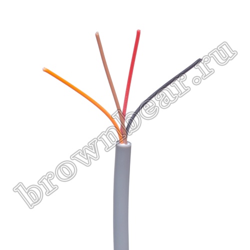 Кабель сигнальный коммуникационный 4 провода, 28AWG, бухта 50м, неэкранированный, серый SIN YU