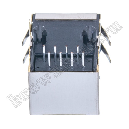 Разъём RJ-45 гнездо на плату, 8 контактов, тип 16, экранированный TJ16S-8P8C фото 3