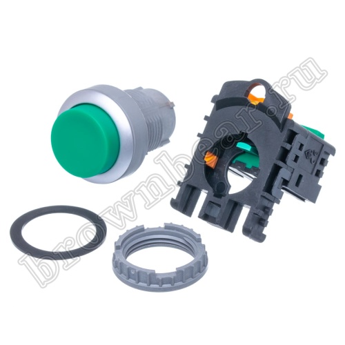 Кнопка управления выступающая, без фиксации, d 30 мм, НР, зеленая TN2BLG-1A фото 6