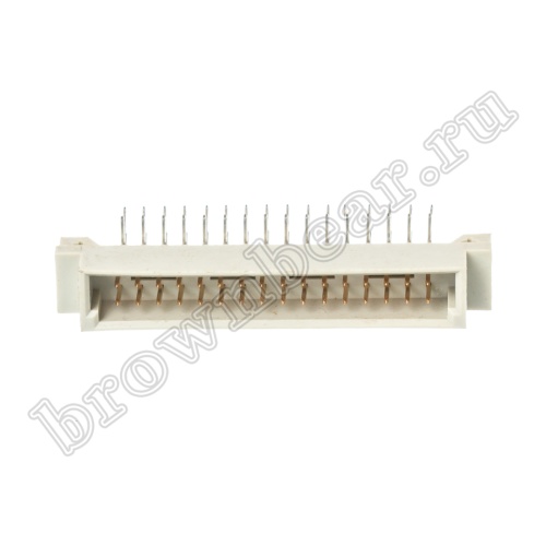 Разъём DIN 41612 32 контакта, вилка, прямой угол, 2 ряда, короткий фото 2