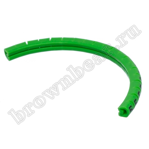 Маркер кабельный цифра 5 (кольцо) для провода d=2.0-3.2 мм, зеленый, упаковка 20 шт. фото 2