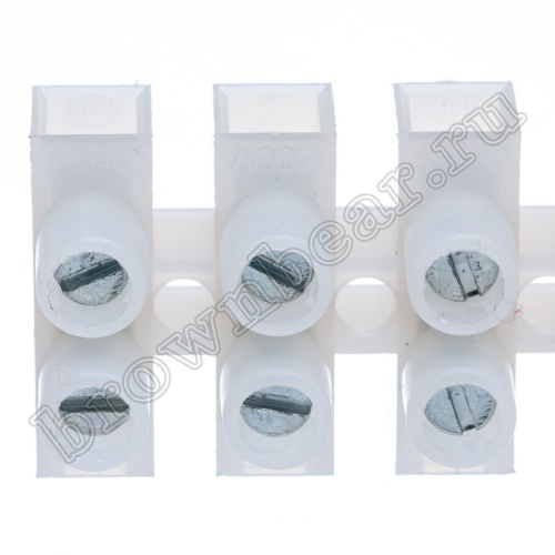 Клеммник ЗВИ зажим винтовой изолированный, 6 пар, 0.75 - 4.0 мм² TLB-200W-6P фото 4