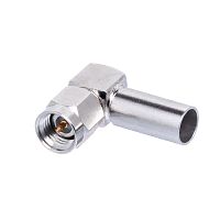 Разъем SMA вилка на кабель RG-58, обжимной, Г-образный, Amphenol SMA 1112A6-NT50G-1-50