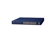 GSW-2620HP Неуправляемый PoE коммутатор Planet, 24 порта 1Гбит/с, 2 порта SFP 1Гбит/с