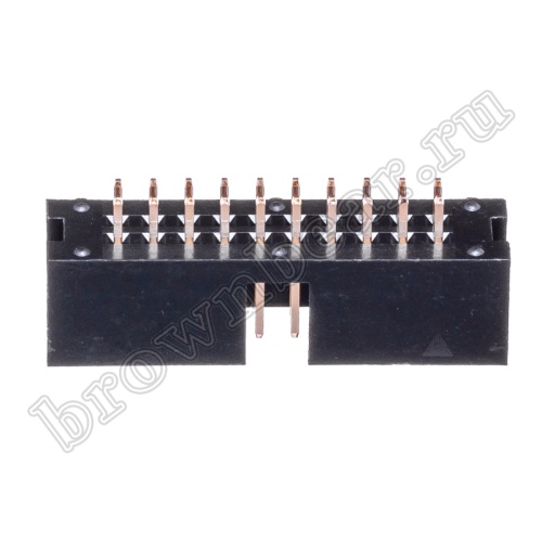 Разъем IDC 2х10 вилка на плату, шаг 2.54мм BH-20 фото 6