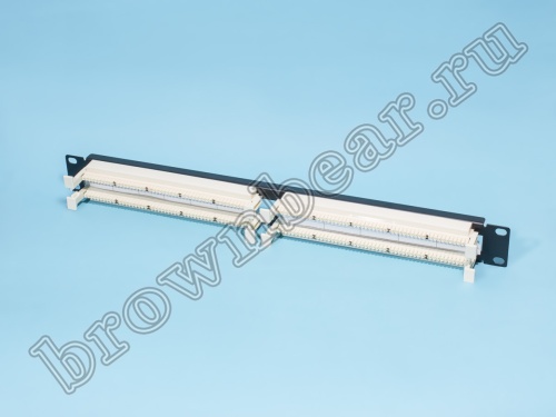 Кросс 100 пар, тип 110, крепление 19", 1U, основание 