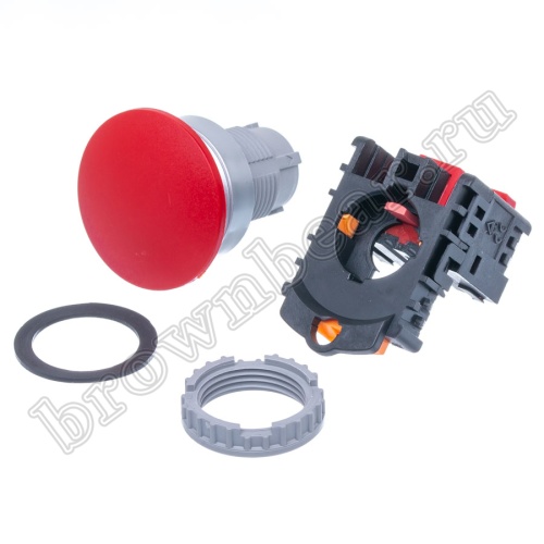 Кнопка управления грибок, без фиксации, d 38 мм, НЗ, красная TN2BMR-1B фото 6