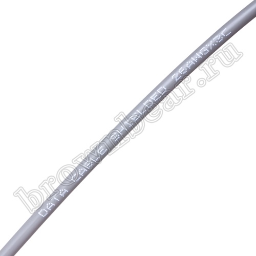 Кабель сигнальный коммуникационный 3 провода, 26AWG, бухта 50м, экранированный, серый SIN YU фото 4