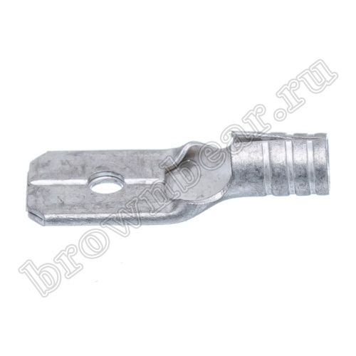 Клемма плоская обжимная 6.3 мм, вилка на провод 1.5 - 2.5 мм², неизолированная,  кратно 100 шт., РП-П TA-2M фото 2