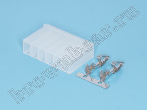 Разъем питания 6 контактов, гнездо на кабель, шаг 3.96 мм PHU-6 фото 3