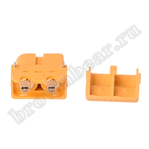 Разъем питания XT60 для АКБ, 2 контакта, розетка на плату, угловой, SMD XT60PT-F.G.Y фото 8