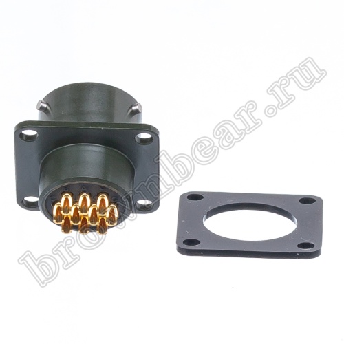 Разъём промышленный байонет MIL-26482 Series I серии HVMS 10 контактов, вилка на блок фото 3