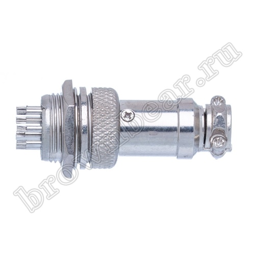 Разъем M16 9 контактов розетка на кабель, вилка на блок, тип GX16, комплект AC-M16-9 фото 4