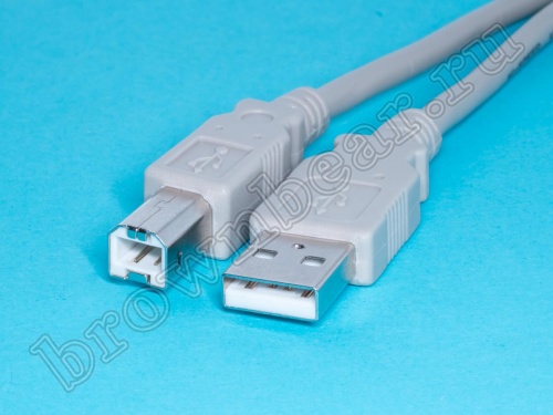Кабель (шнур) USB, тип А - В, вилка - вилка, 3 метра