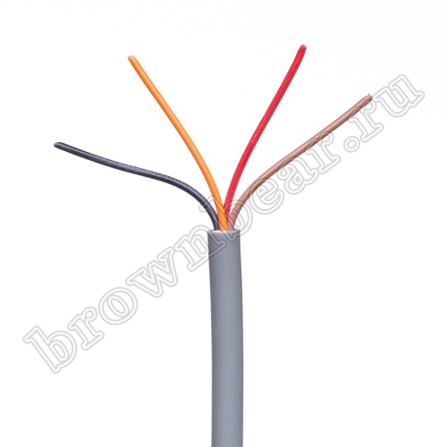 Кабель сигнальный коммуникационный 4 провода, 26AWG, бухта 50м, неэкранированный, серый SIN YU