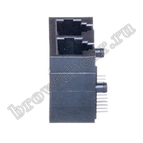 Разъём RJ-45 2 гнезда на плату 8P8C, тип 9 TJ9-8P8C-02 фото 7