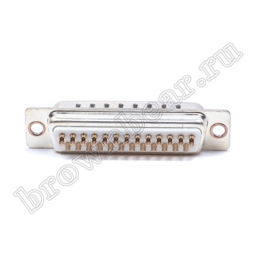 Разъем D-SUB 25 контактов, вилка на кабель, пайка DB-25M фото 4