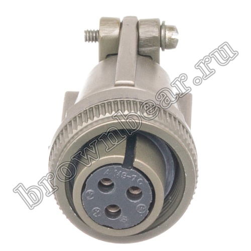 Разъём Amphenol серии MS, 3 контакта, розетка на кабель, тип 14S, резьбовой MS3106E-14S-7S фото 2