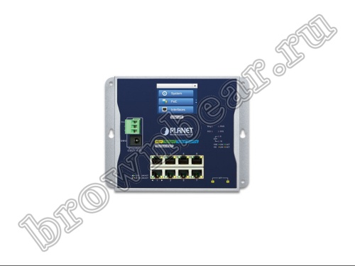 WGS-5225-8T2SV Промышленный управляемый L2+ коммутатор Planet с LCD дисплеем,  8 портов 10/100/1000Мб/с, 2 слота SFP 100/1000Мб/с фото 2
