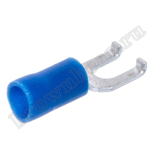 Клемма вилочная обжимная тип "U" 3.7 мм на провод 1.5 - 2.5 мм² с фланцем, изолированная, кратно 100шт. TYFI-2-3 фото 5